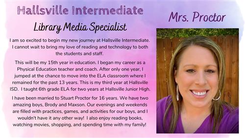 Mrs. Proctor Hallsville Intermediate Library Media Specialist